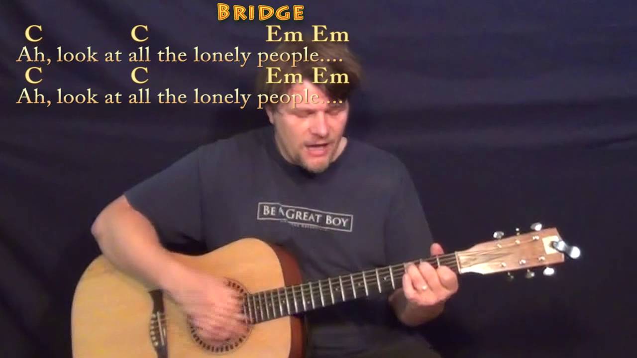 Eleanor Rigby (The Beatles) Strum Guitar Cover Lesson with Chords/Lyrics