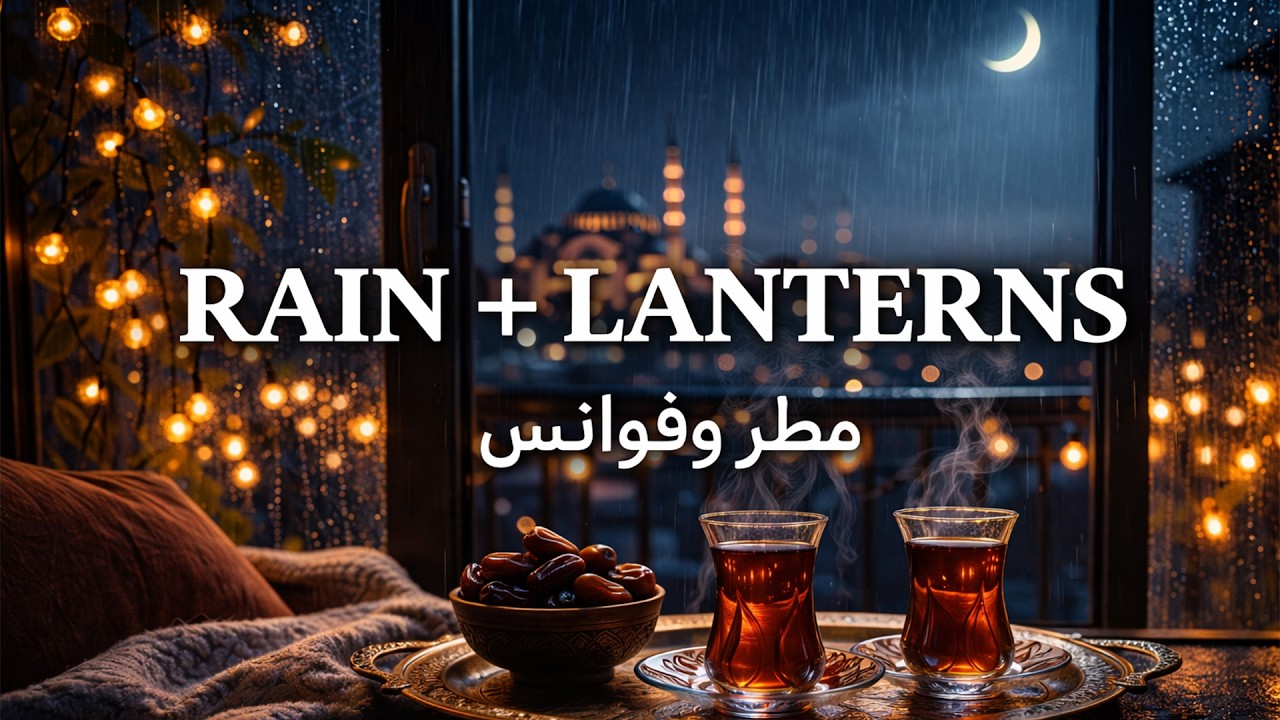 Rainy Ramadan Night ☔🌙 | Calm Arabic & Turkish Instrumental