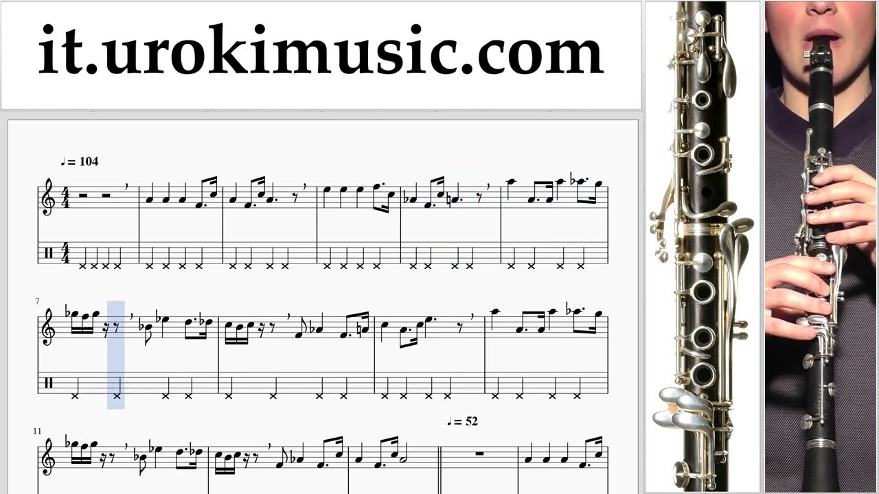 Corso di Clarinetto Star Wars - Imperial March Tablature Tab Parte#2 um-i276