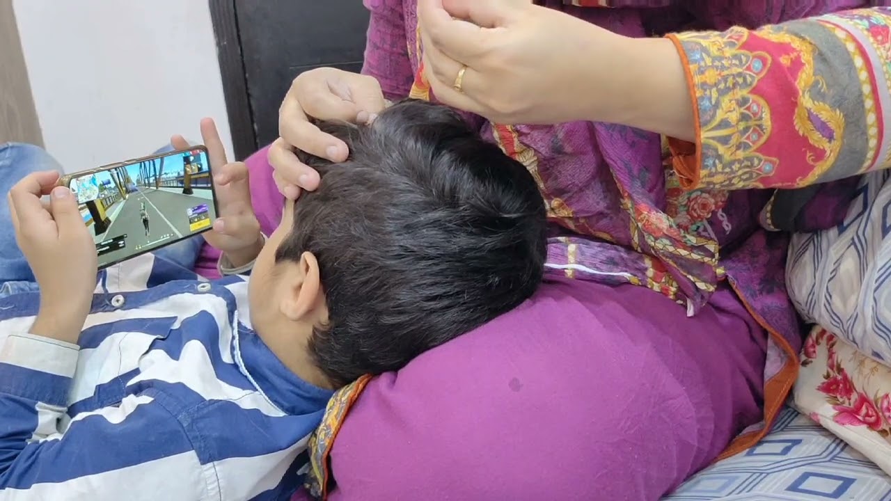 Lice in My Son Black Thick Hair ||ASMR PAKISTAN