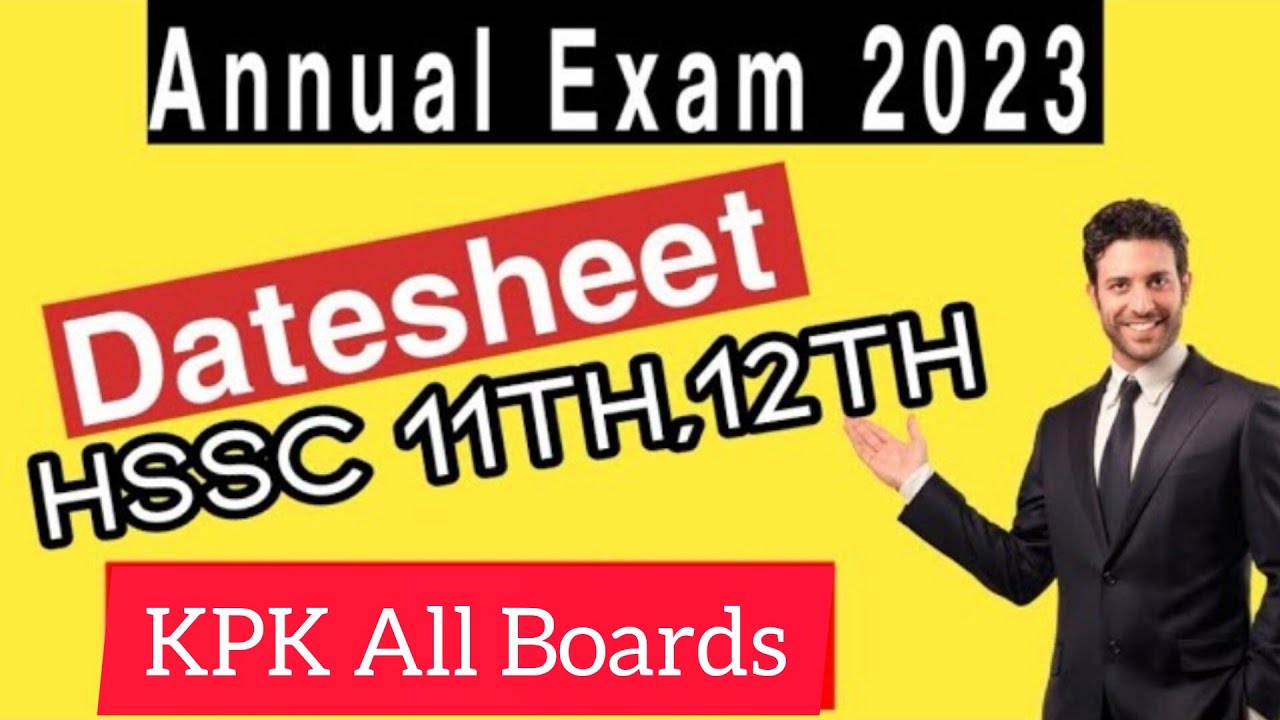 HSSC Datesheet KPK Boards Exam 2023