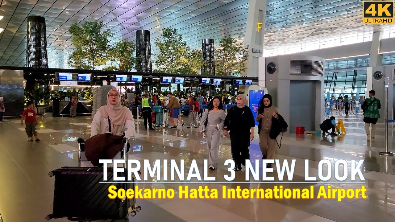 Terminal 3 Soekarno Hatta Int'l Airport❗Wajah baru T3 Bandara Cengkareng. Sta KA Bandara ✈ Skytrain