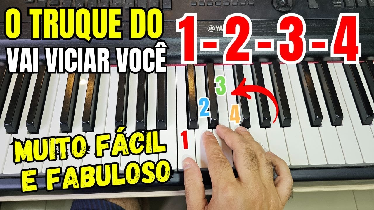 🎹 O TRUQUE do 1-2-3-4 deixa QUALQUER MÚSICA LINDA no TECLADO! MUITO FÁCIL! APRENDA AGORA!
