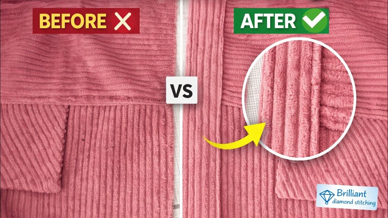 Before & After Front Facing | Clean Coat Placket for Buttons