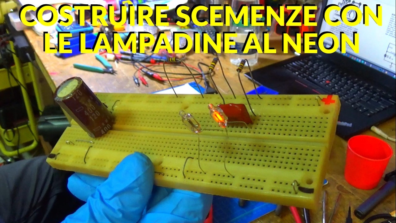 COSTRUIRE oggetti SCEMI di SCEMENZA con le Lampadine al NEON #lab #esperimento #science #asmr #fun