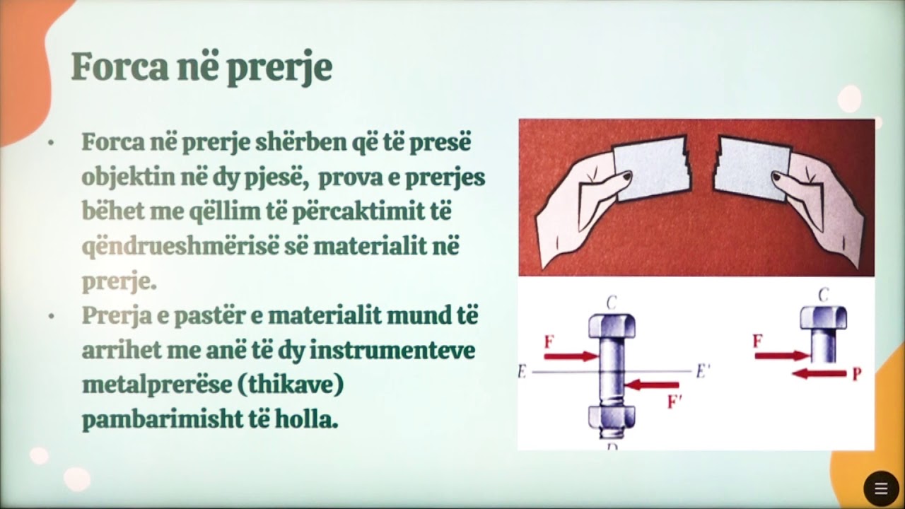 7 10 017 - Java e nëntë - Teknologji me TIK - forca e materialeve gjatë përdorimit
