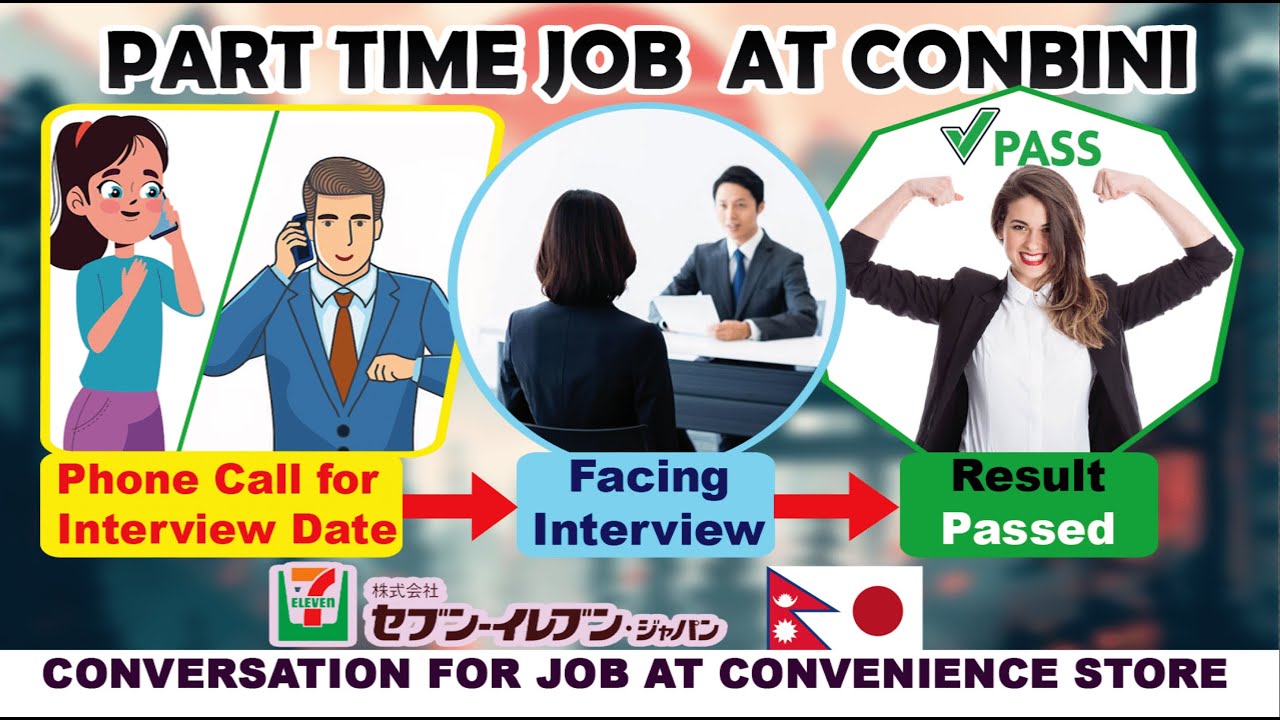 コンビニ (Conbini) CONVENIENCE STORE PART TIME JOB INTERVIEW | JAPAN | NEPALI & ENGLISH subtitles