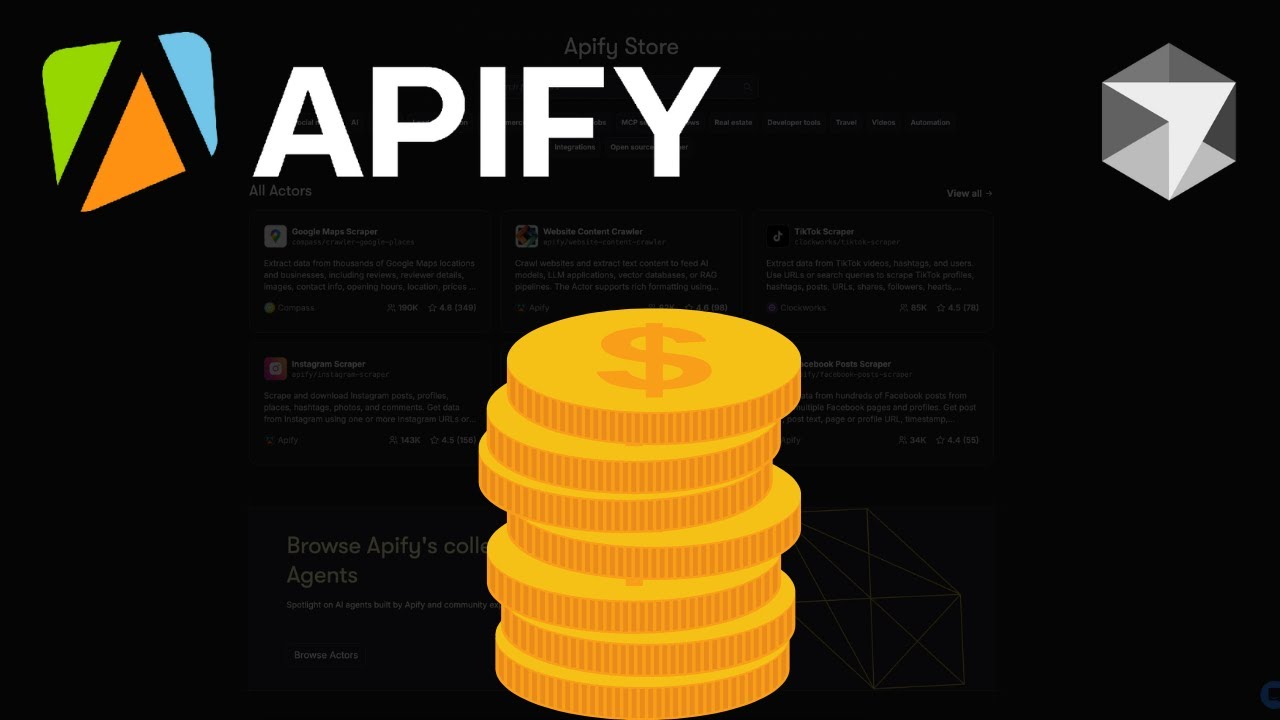 Мой APIFY актор: 0 → $$$ | сколько приносит скрапер