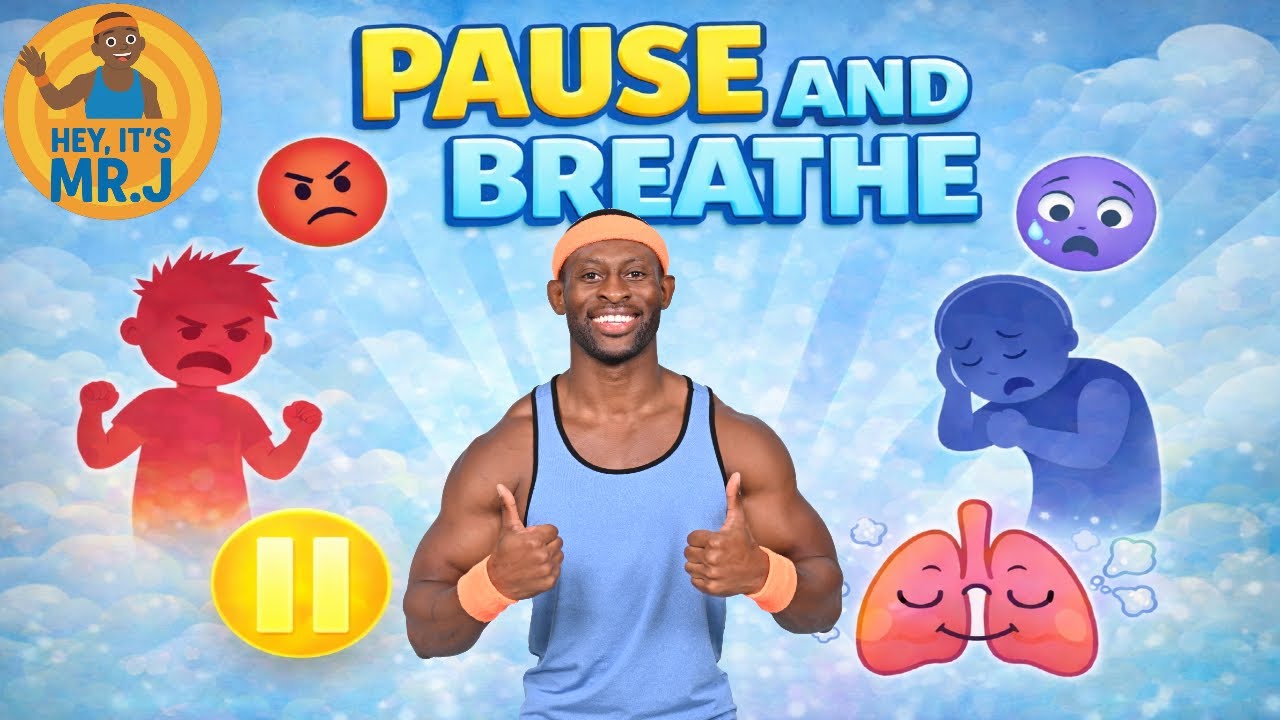 Pause and Breathe 🧠 | Calm Down Song for Kids | SEL Brain Break with Mr. J