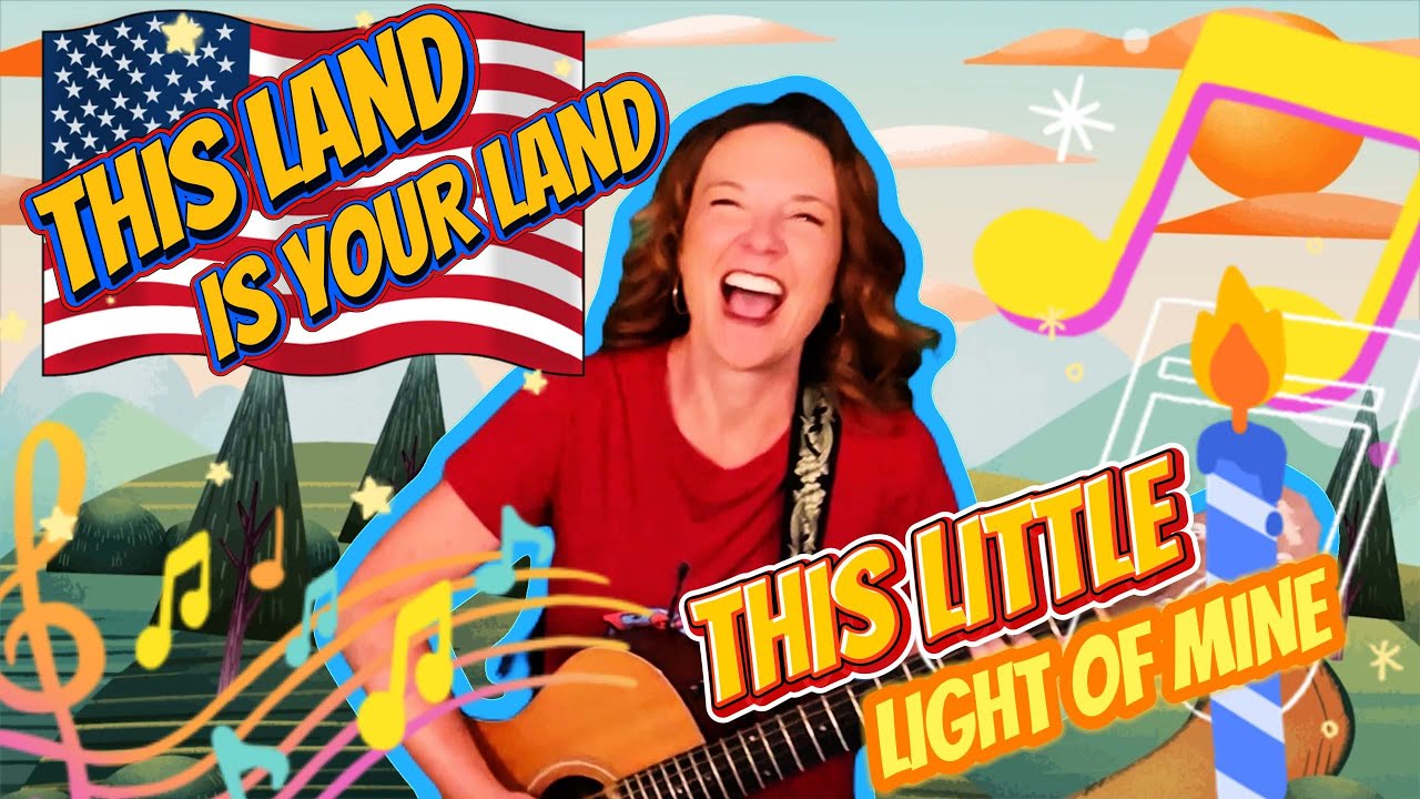 🎶 MEGA MASHUP: This Land Is Your Land/This Little Light of Mine! 🎶 SUPER SIMPLE SONGS⎹PATRIOTIC🇺🇸
