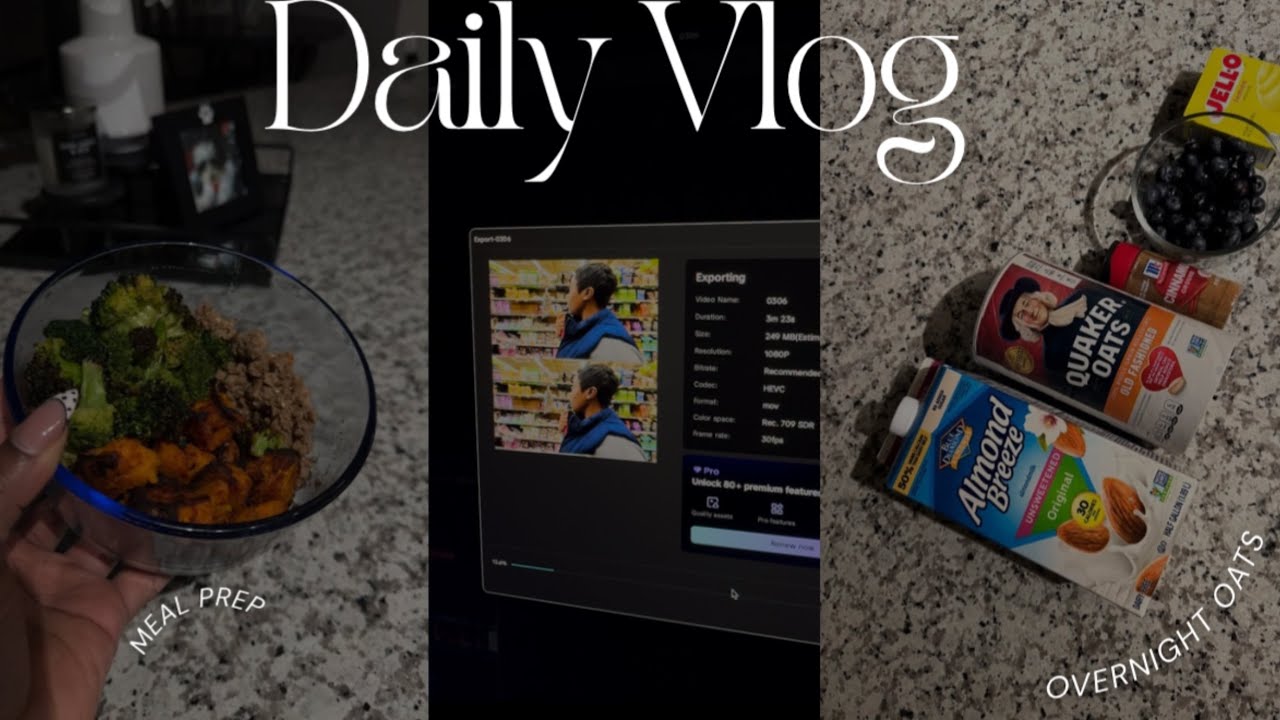 Daily Vlog | Reset Day 🛒🍳 Meal Prep & Overnight Oats | John 15:1–5✨