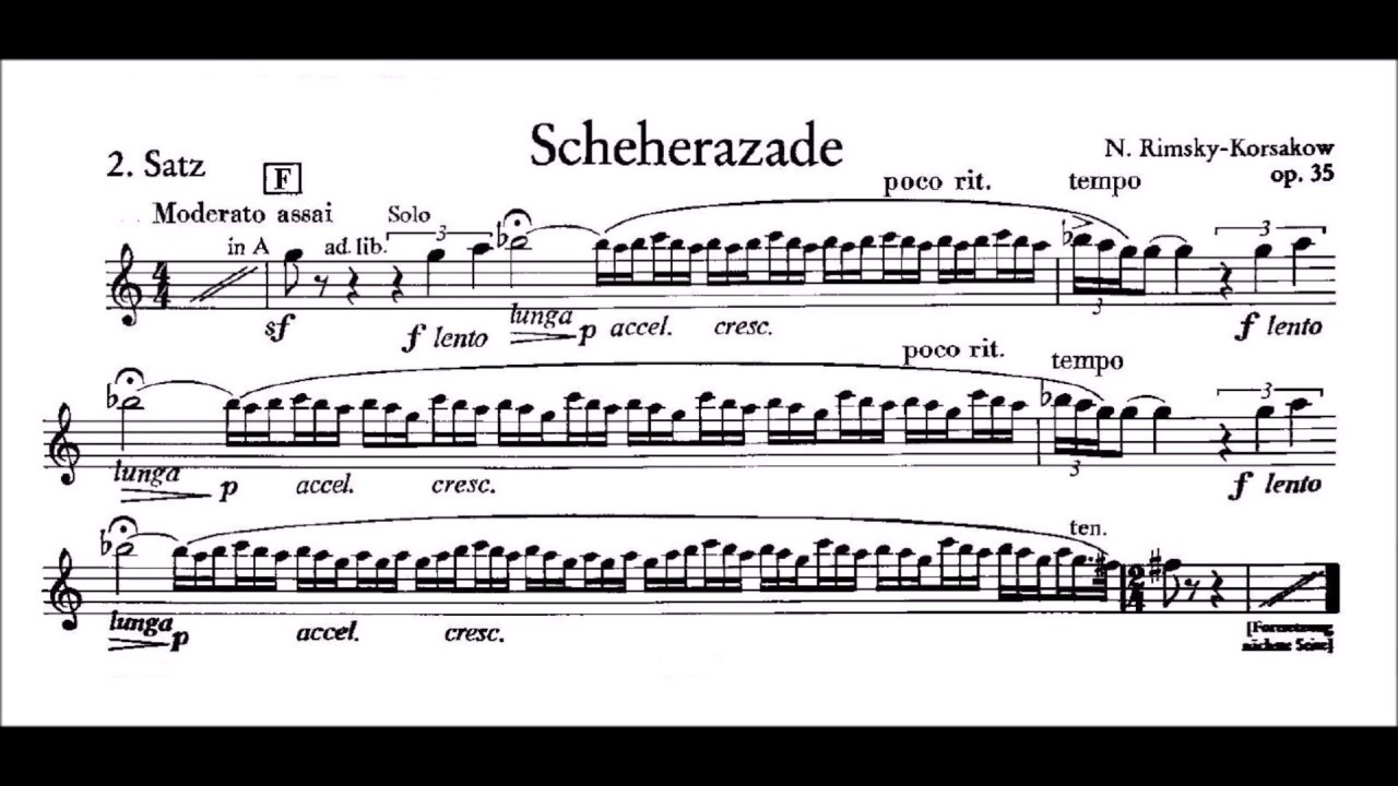 Rimsky-Korsakov Sherazade Corrado Giuffredi, clarinet solo