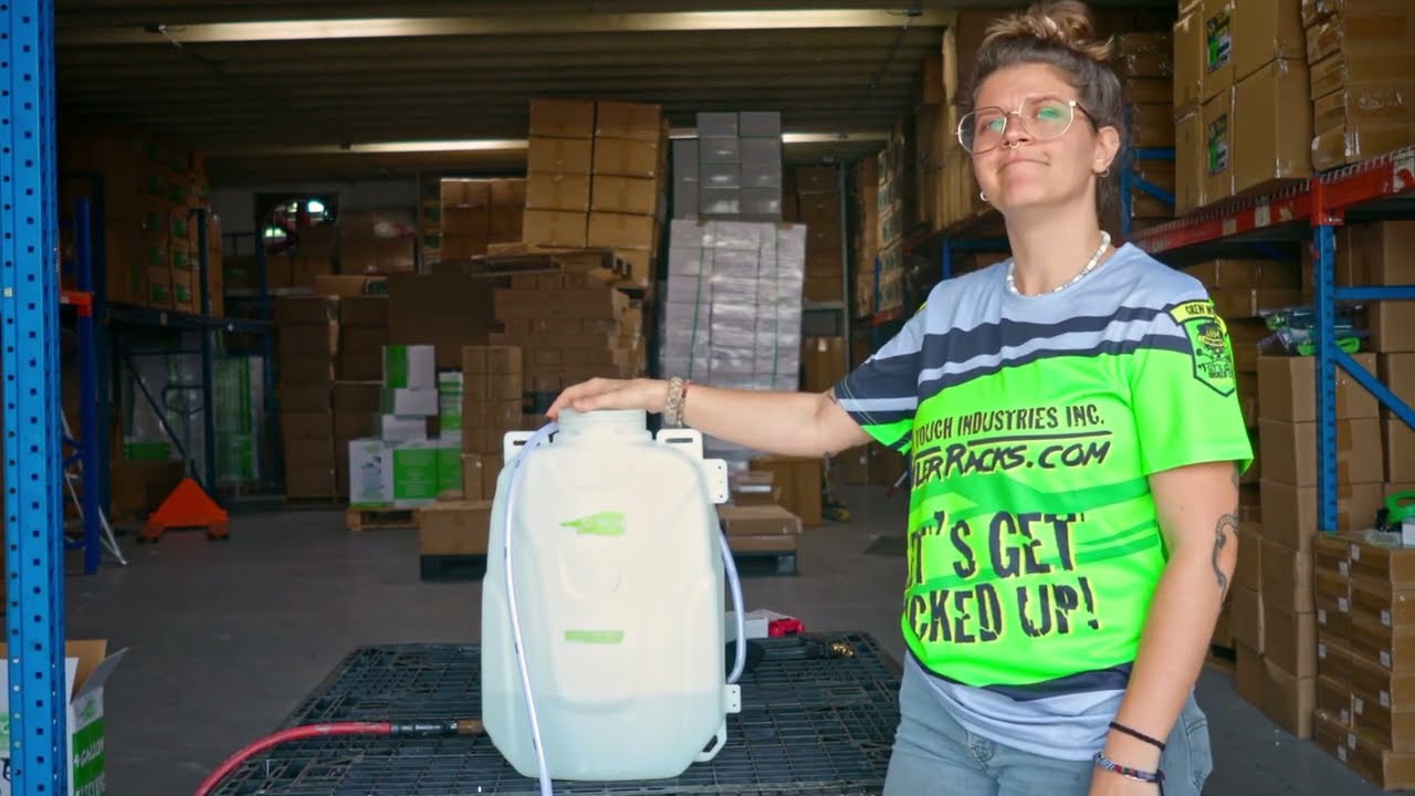 Priming our Strom Backpack Sprayer!