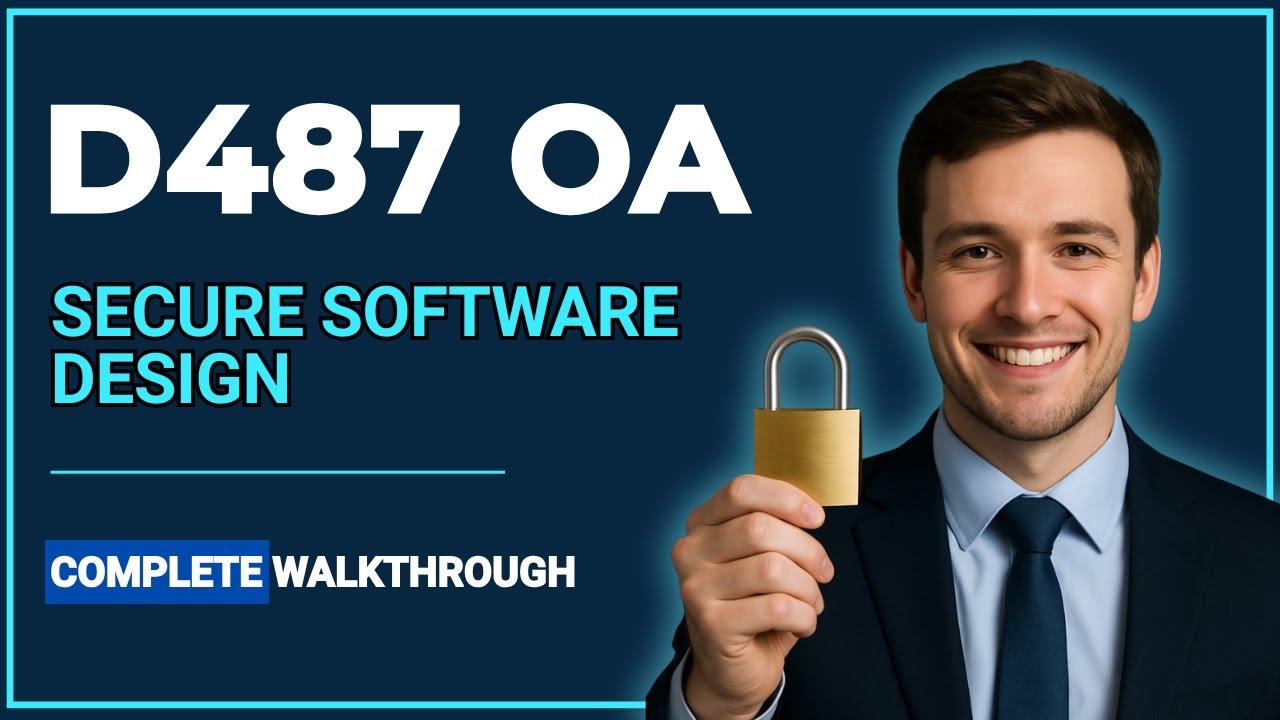 WGU D487 OA – 100% Pass Guide for Secure Software Design