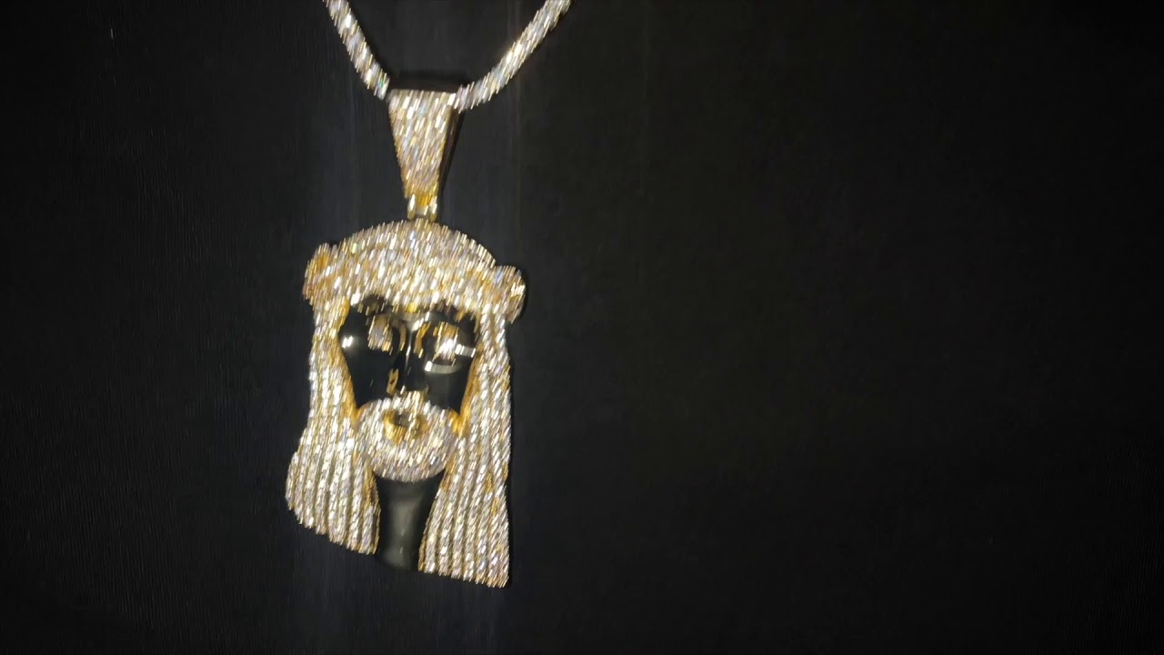 Big Jesus Piece Pendant in 18k Gold by 6 ICE