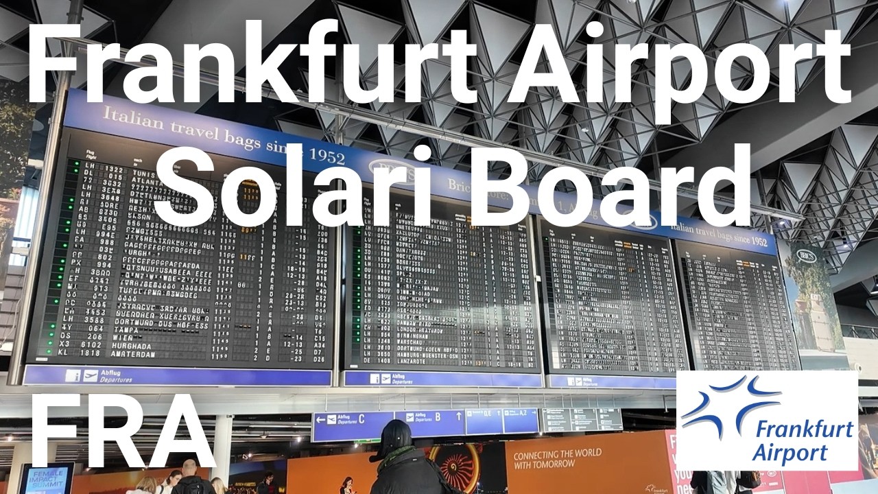 [FRA] Frankfurt Airport Solari Board Split-flap Flight Information Display, Germany