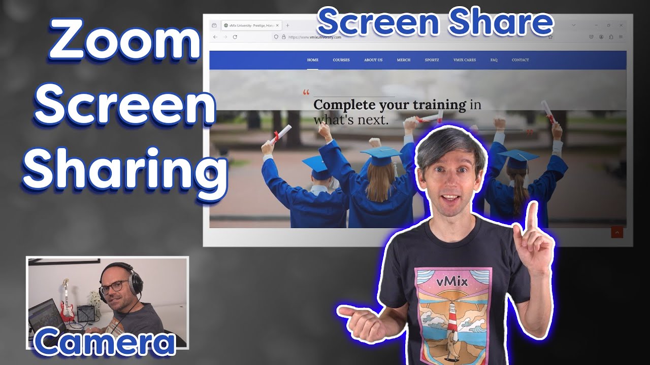 How to add a Zoom camera AND screen share into a vMix production.