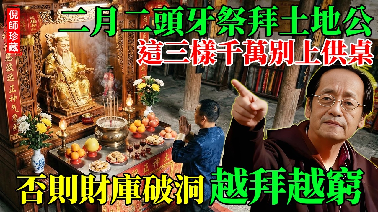 倪海廈：二月初二土地公誕辰！千萬別亂拜，這3種「大寒水果」上供桌，家宅風水瞬間破局！小心惹禍上身！#倪海廈 #土地公 #二月初二 #頭牙 #頭牙拜拜 #拜拜禁忌 #福德正神 #厚德載物