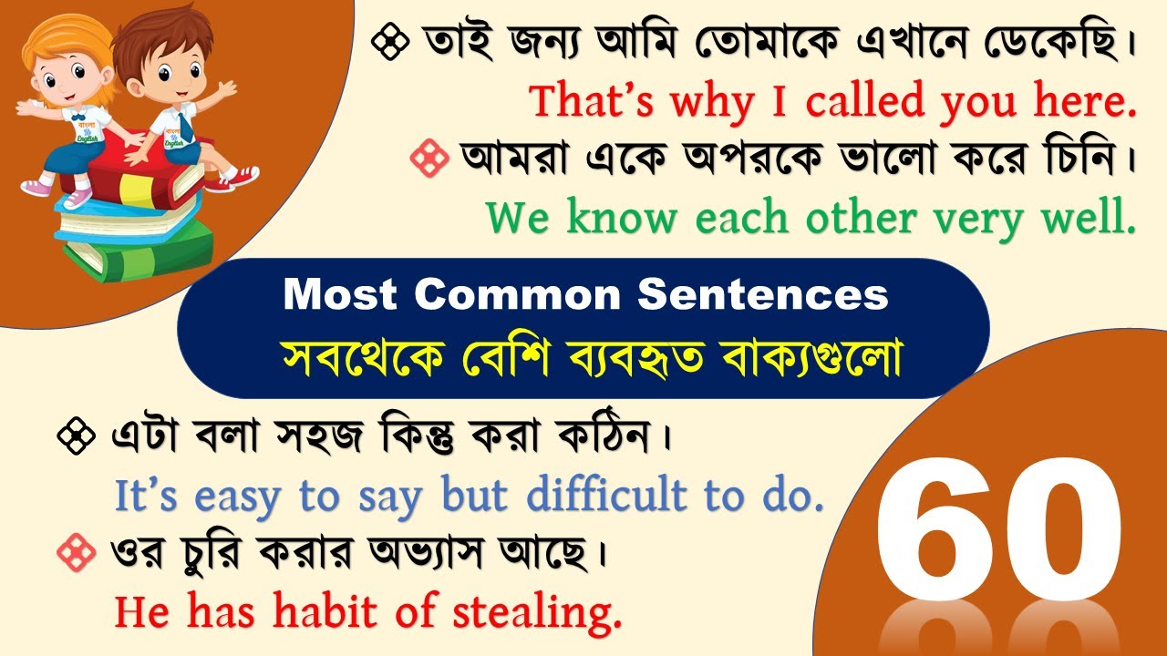Daily use english sentences | Bangla To English | English speaking practice