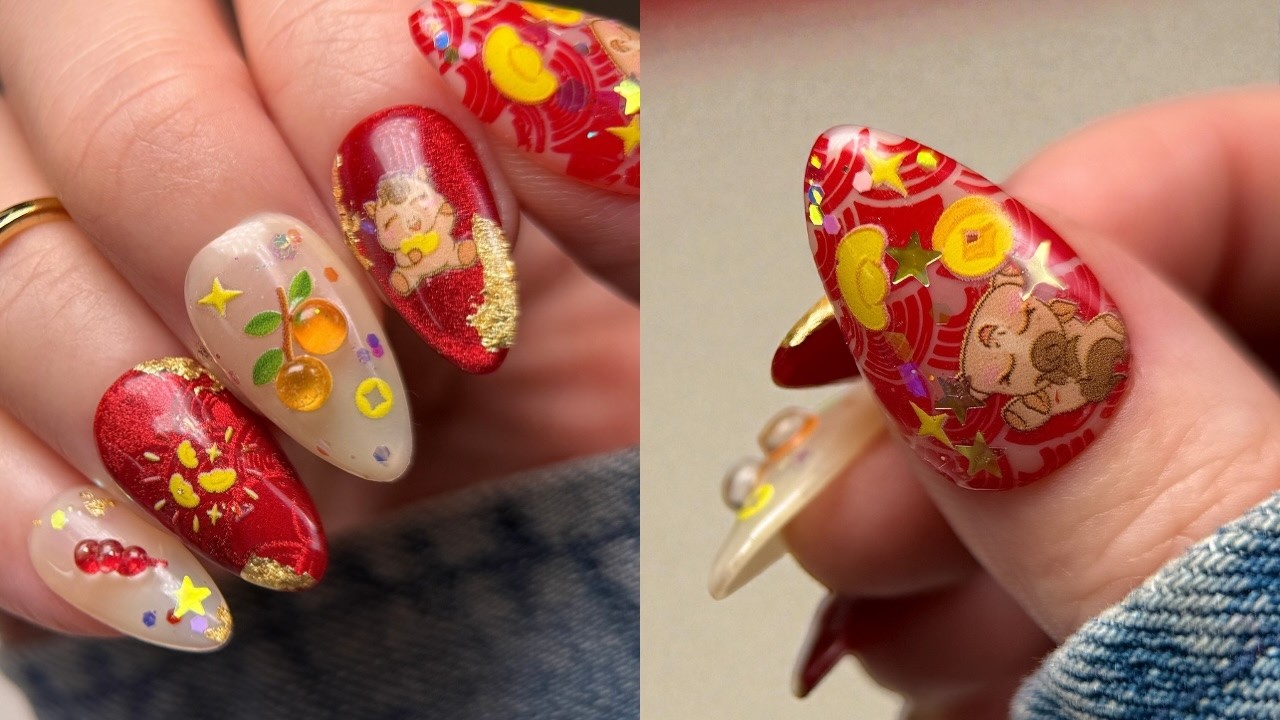 Chinese New Year Nails | The Year Of The Horse 🐎🧧✨ - Do My Nails With Me | Easy 3D Nail Art