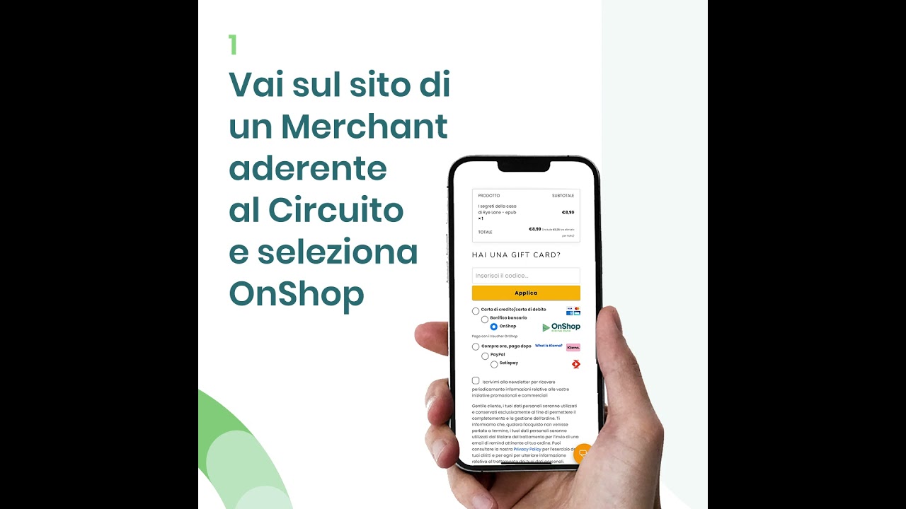 Come effettuare un pagamento con OnShop