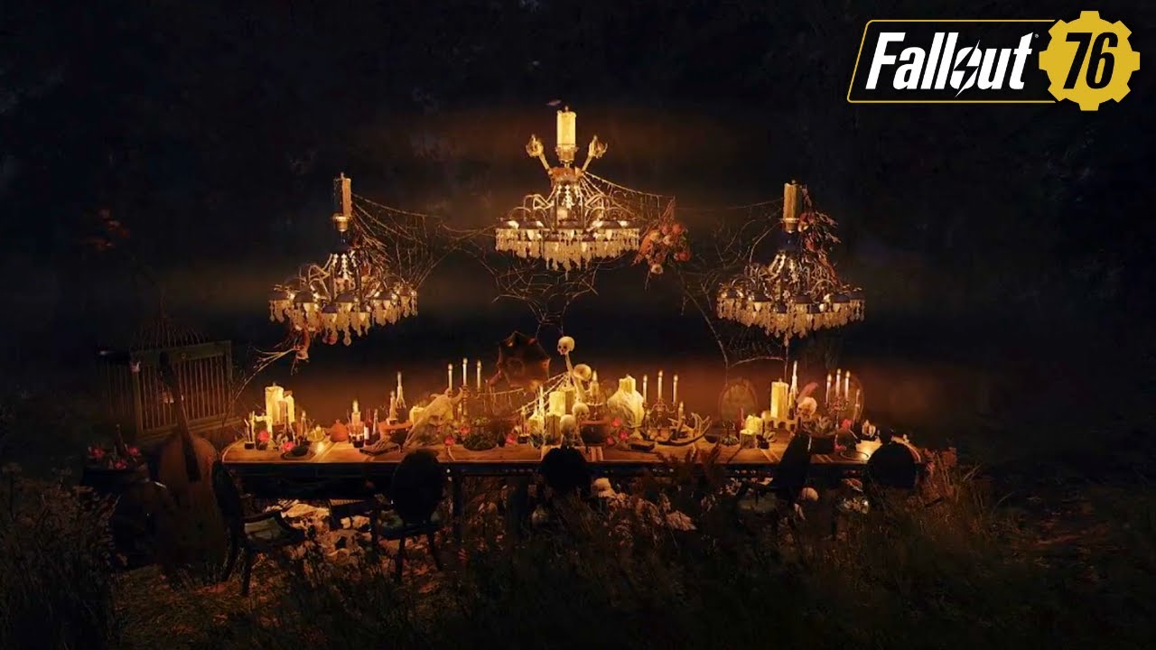 the forgotten feast 🐦‍⬛ fallout 76 CAMP build tutorial | speed build + commentary