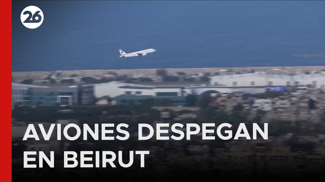 🚨 EL LÍBANO | Aviones despegan en Beirut entre el humo
