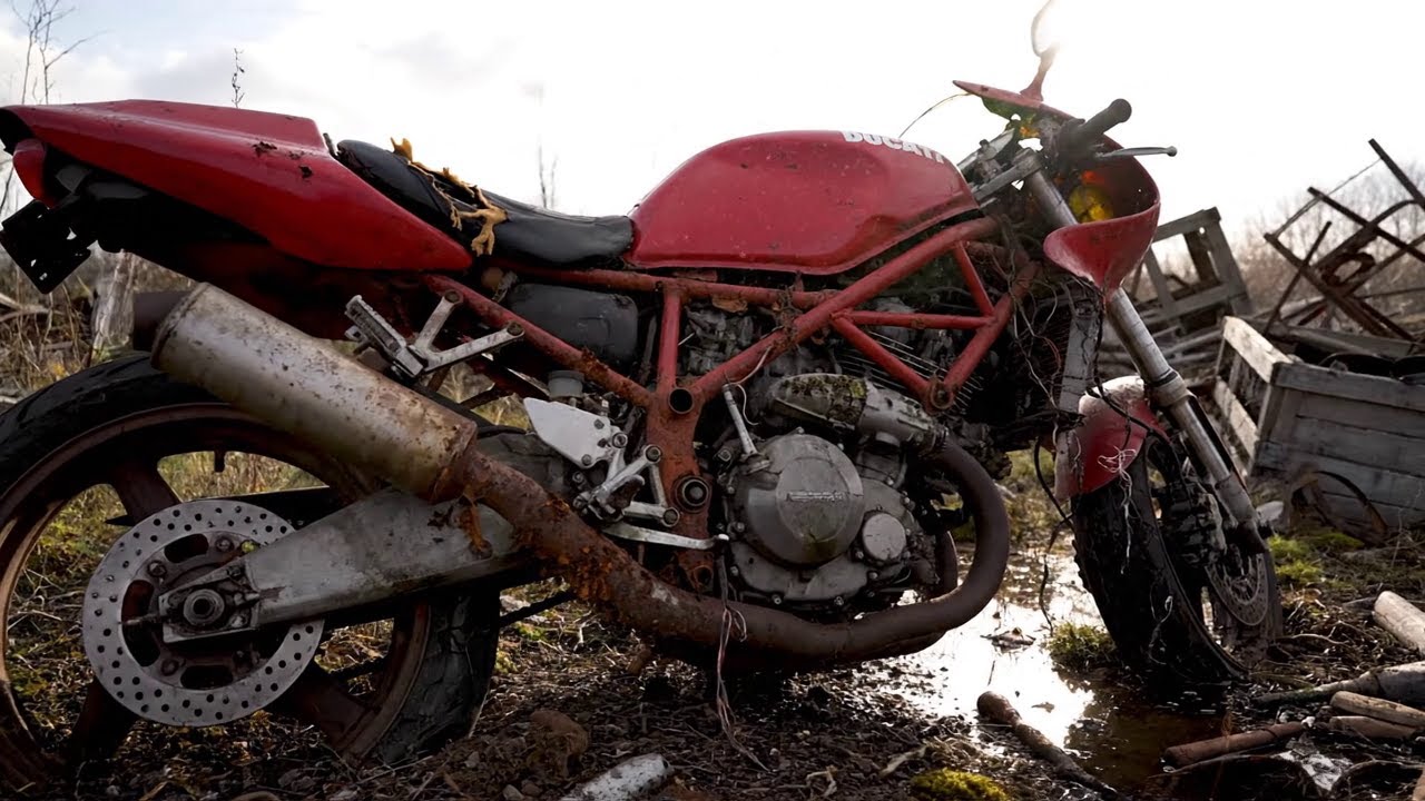 ASMR Motorcycle Restoration Full Rebuild of Red Ducati 916 (1998) | From Abandoned to New #Superbike