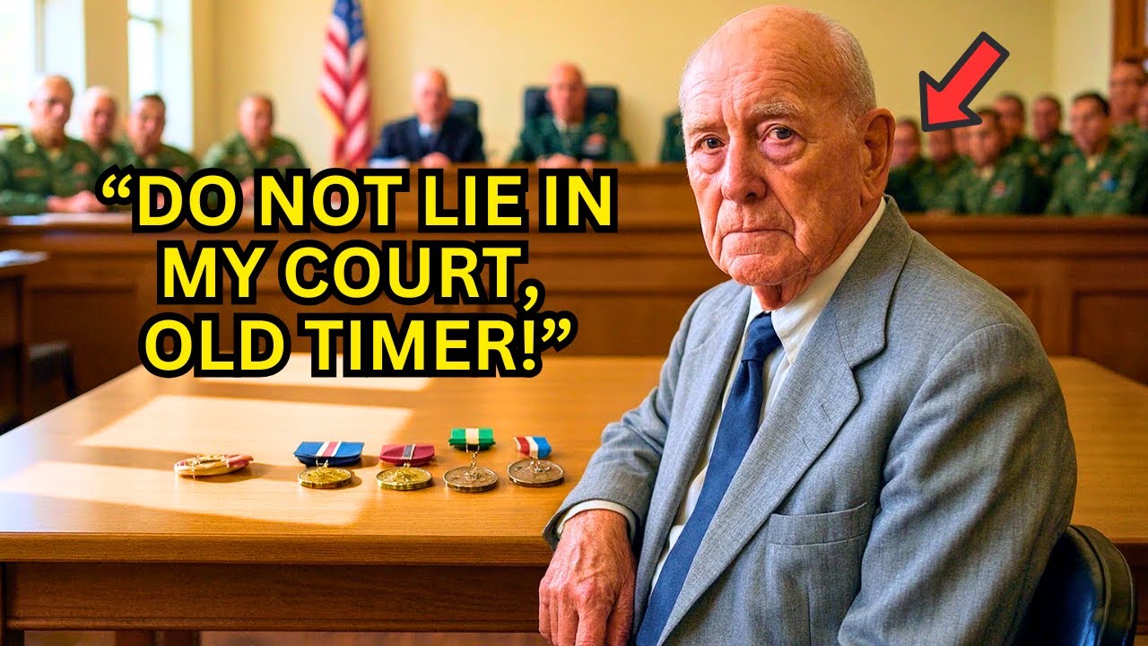The Judge Laughed at the Old Veteran’s Fake Medals — Until the Admiral Entered and Saluted Him
