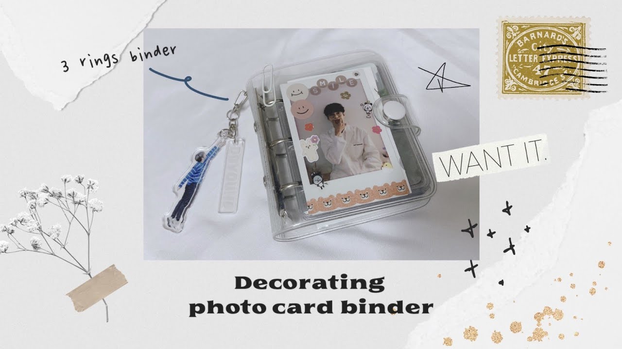 Decorating photo card binder|3rings binder