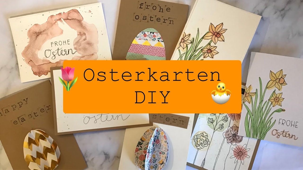OSTERKARTEN DIY- 6 Ideen zum Nachbasteln