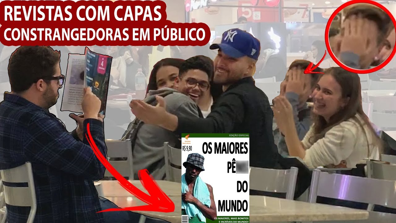 LENDO REVISTA COM CAPA CONSTRANGEDORA EM PÚBLICO (TODO MUNDO RIU)
