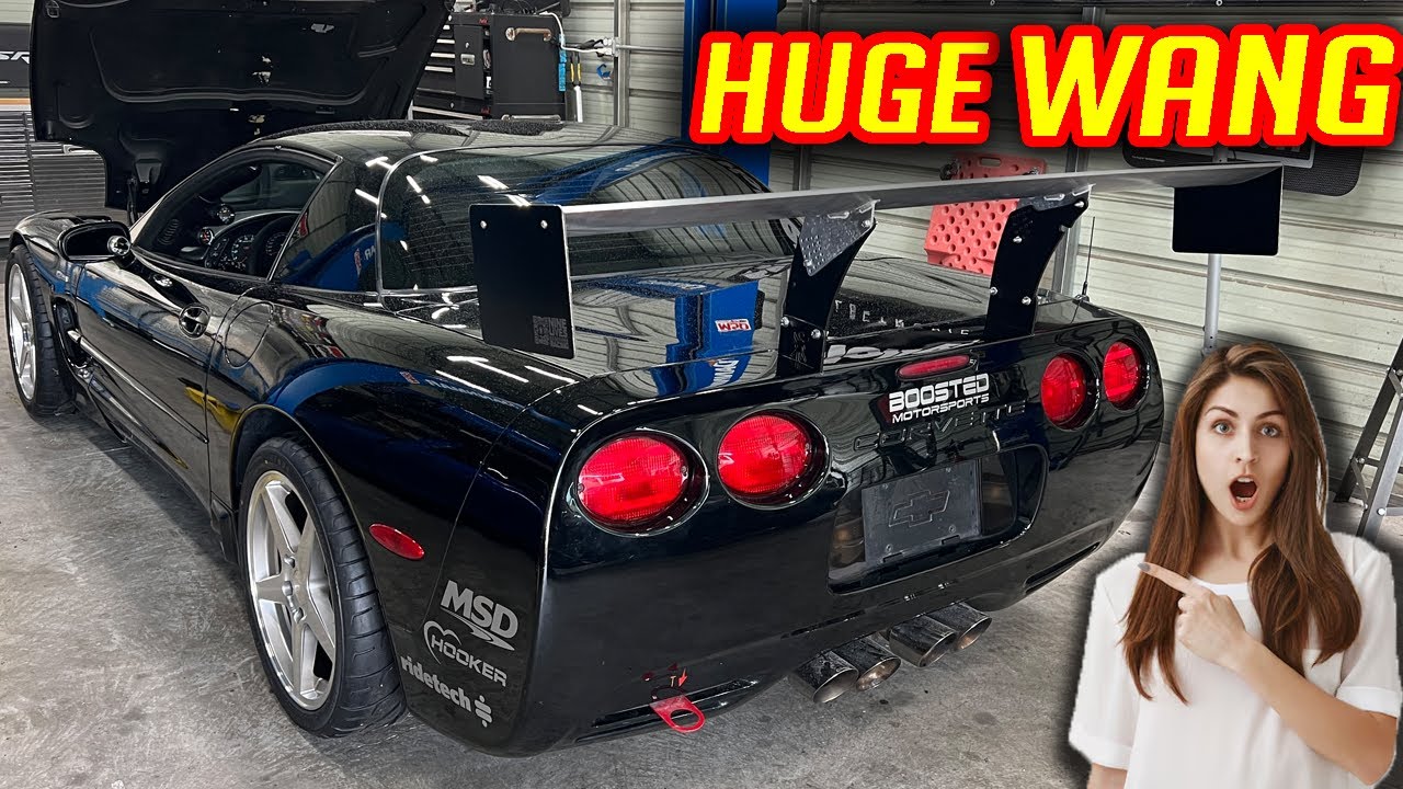 Unleashing Performance: C5 Corvette with Nine Lives Racing Chassis-Mounted Wing Installation Review