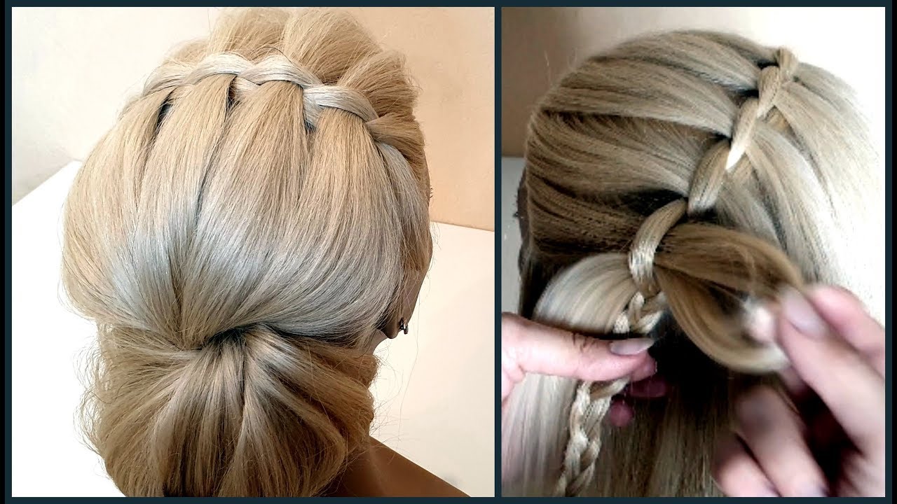 Простой вариант необычного красивого пучка. Подробное видео.Simple version of a beautiful hairstyle.