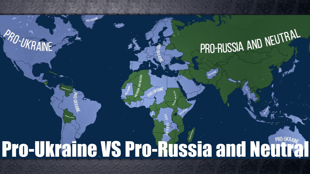 Pro-Ukraine countries vs Pro-Russia and Neutral countries - Hoi4 timelapse