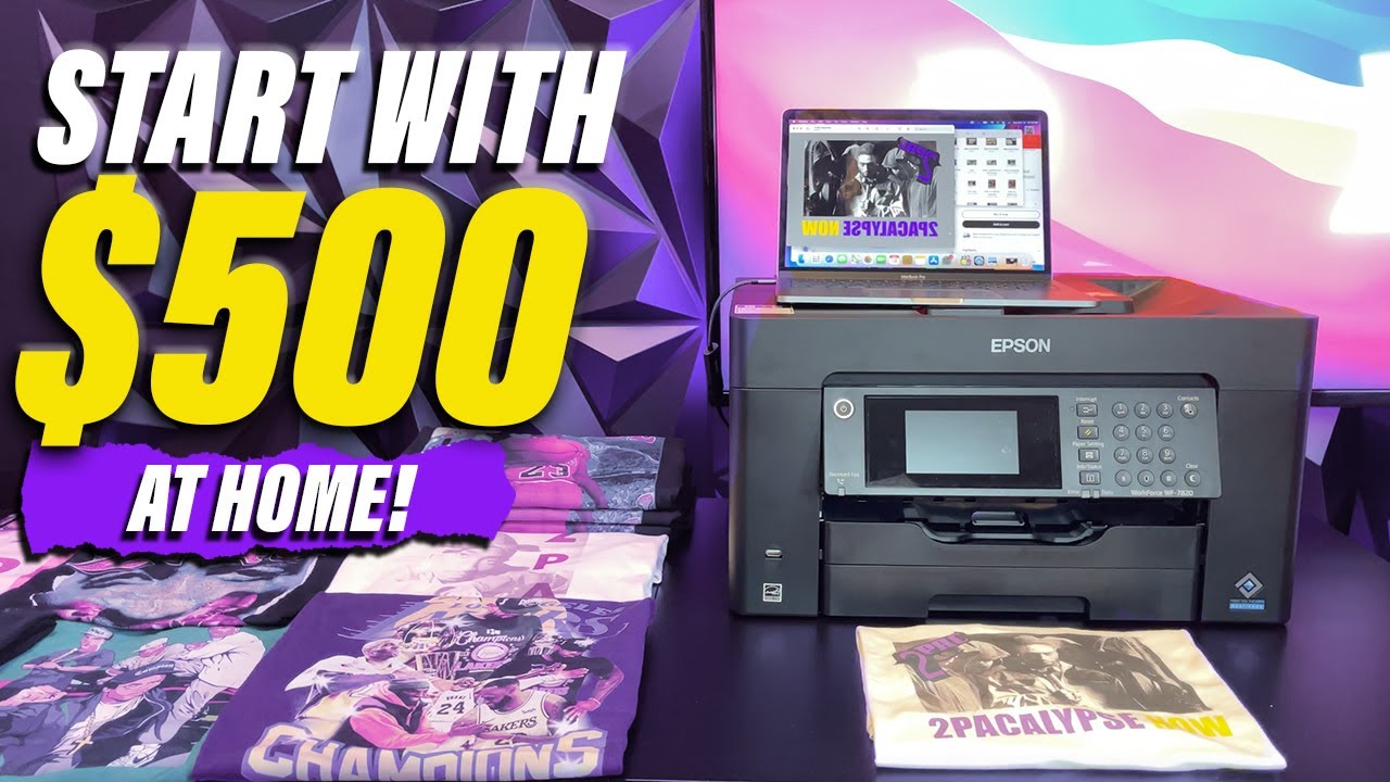How To Start A T-Shirt Business At Home With $500 (Heat Transfer Sheets, Heat Press, Print And Cut)