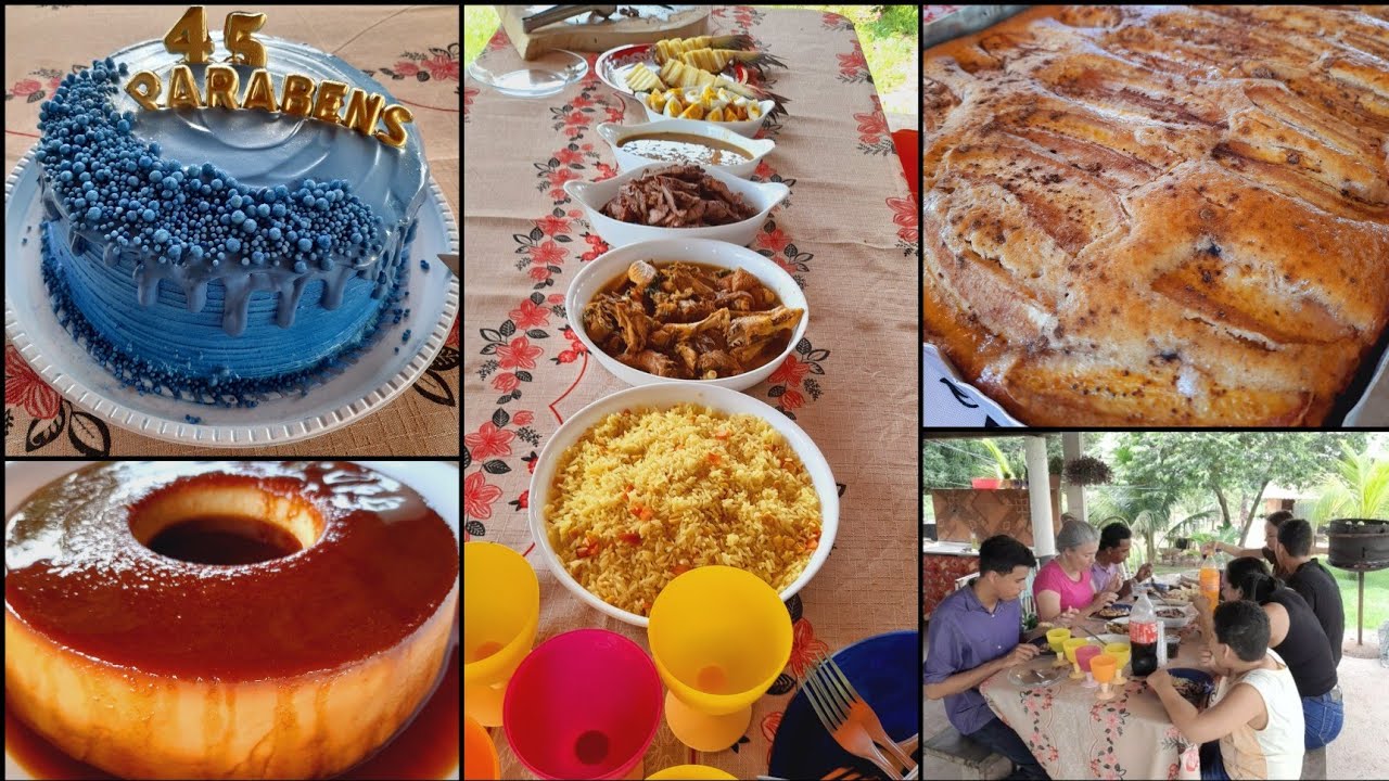 Nosso fim de ano aqui na roça/ aniversário do esposo com almoço e bolo e várias delícias