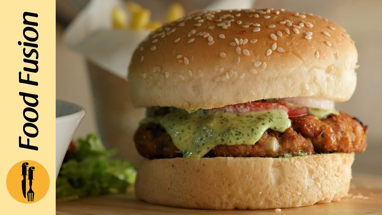 Chicken Chapli Burger Recipe by Food Fusion