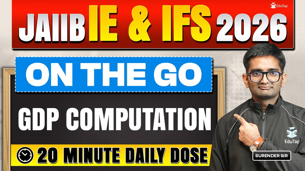 JAIIB IE & IFS Online Free Classes 2026 | GDP Computation Concept & Ques | JAIIB May 2026
