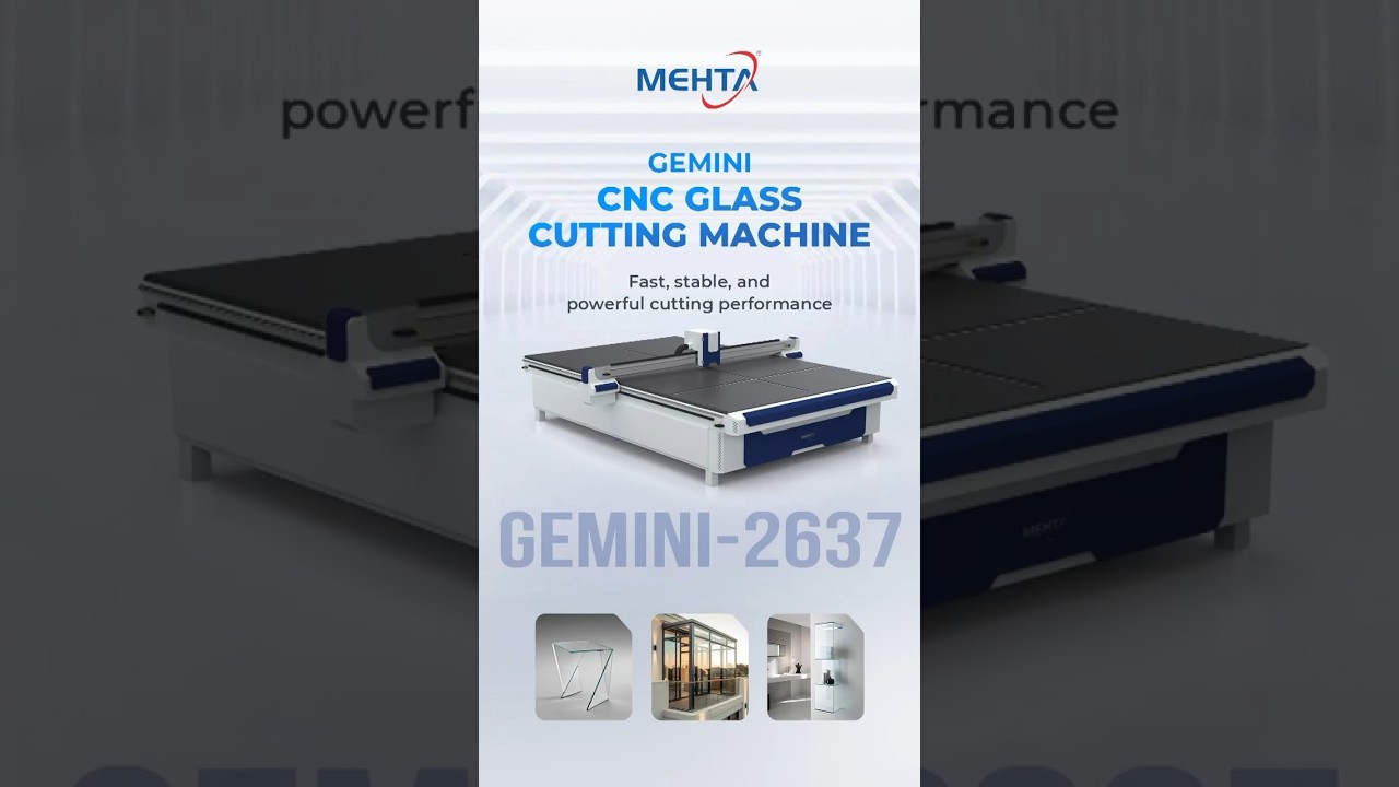 Gemini 2637 CNC Glass Cutting Machine | High Precision 360° Cutting