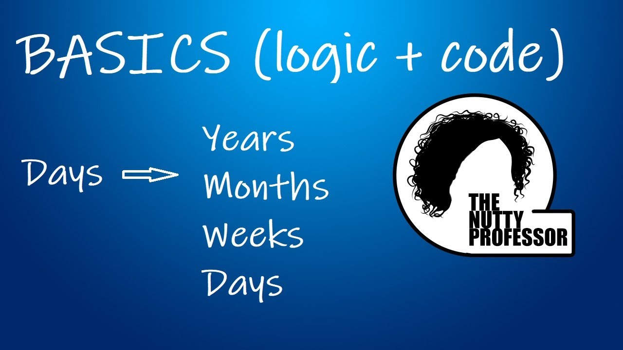 Days to Years, Months, Weeks and Days