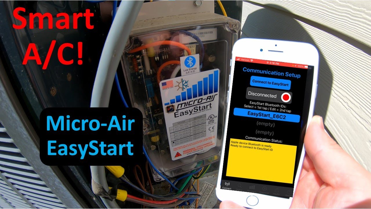 Dumb A/C Gets Smart! Using the app for the Micro-Air EasyStart Soft Starter on Full-Size A/C!