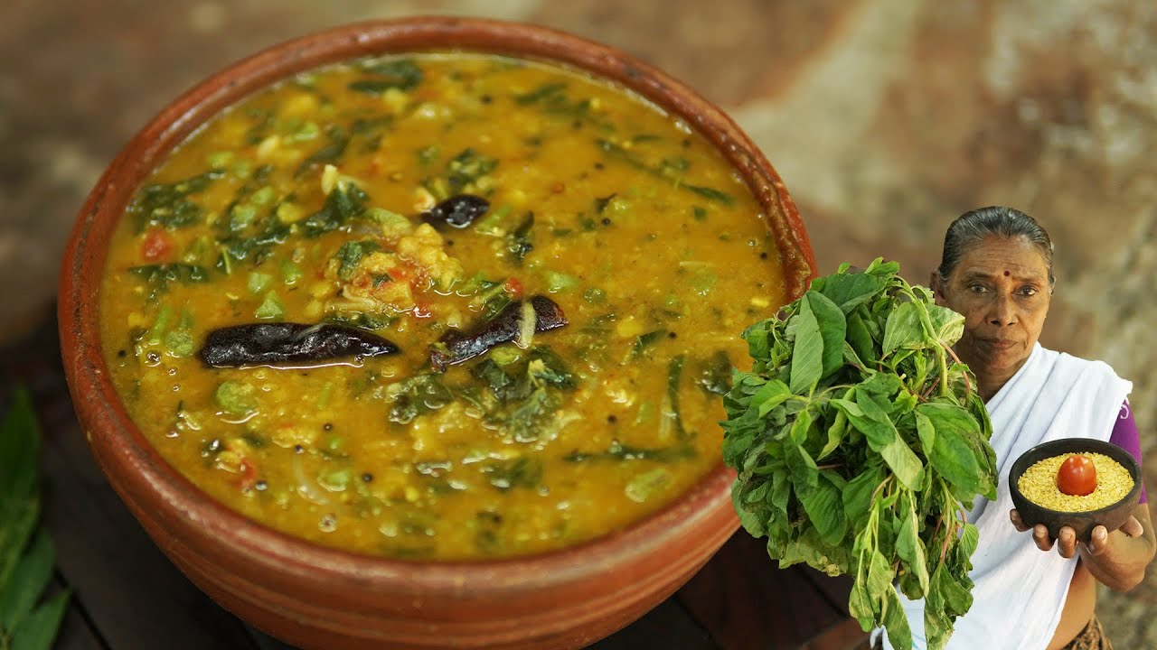 Kerala Style Nadan Dal - Spinach Curry | Cheera Parippu Curry
