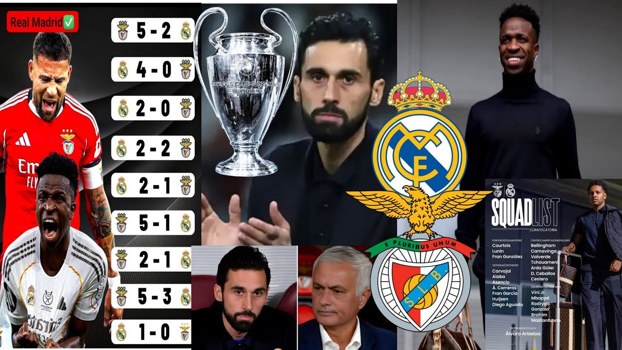 Vinicius jr & alvaro arbeloa lis de 24 jwè afronte Benfica klike pou plis detay?