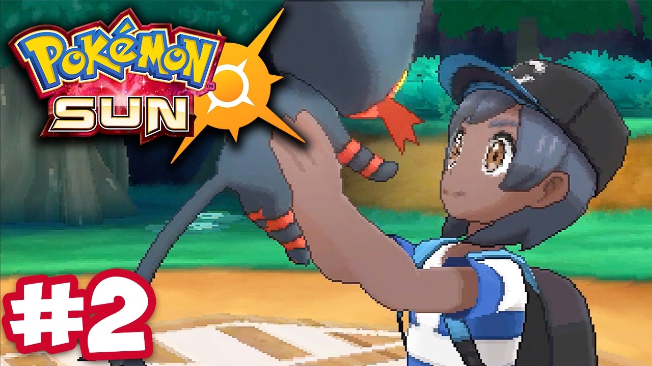 Pokemon Sun and Moon [4K] - Gameplay Walkthrough Part 2 - It's Lit And The Kitty Party!