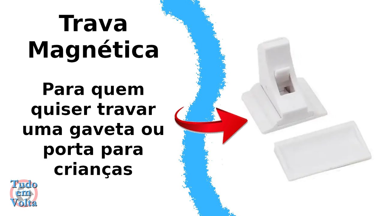 Trava magnética com ímã para gavetas, armários, fundo falso, evita abertura da gaveta por crianças