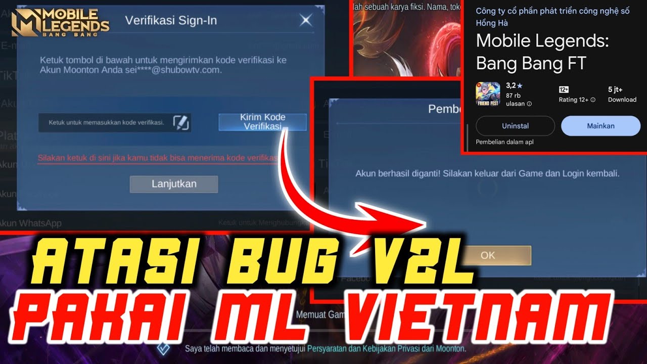 Baru! Begini Cara Atasi Bug V2l Verifikasi Sign ini di Game Mobile Legends