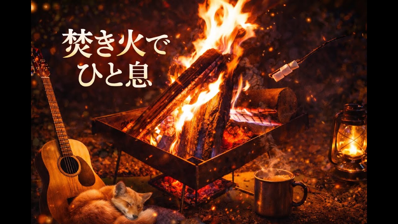 【癒し】焚火の音｜自律神経を整える環境音｜リラックス用