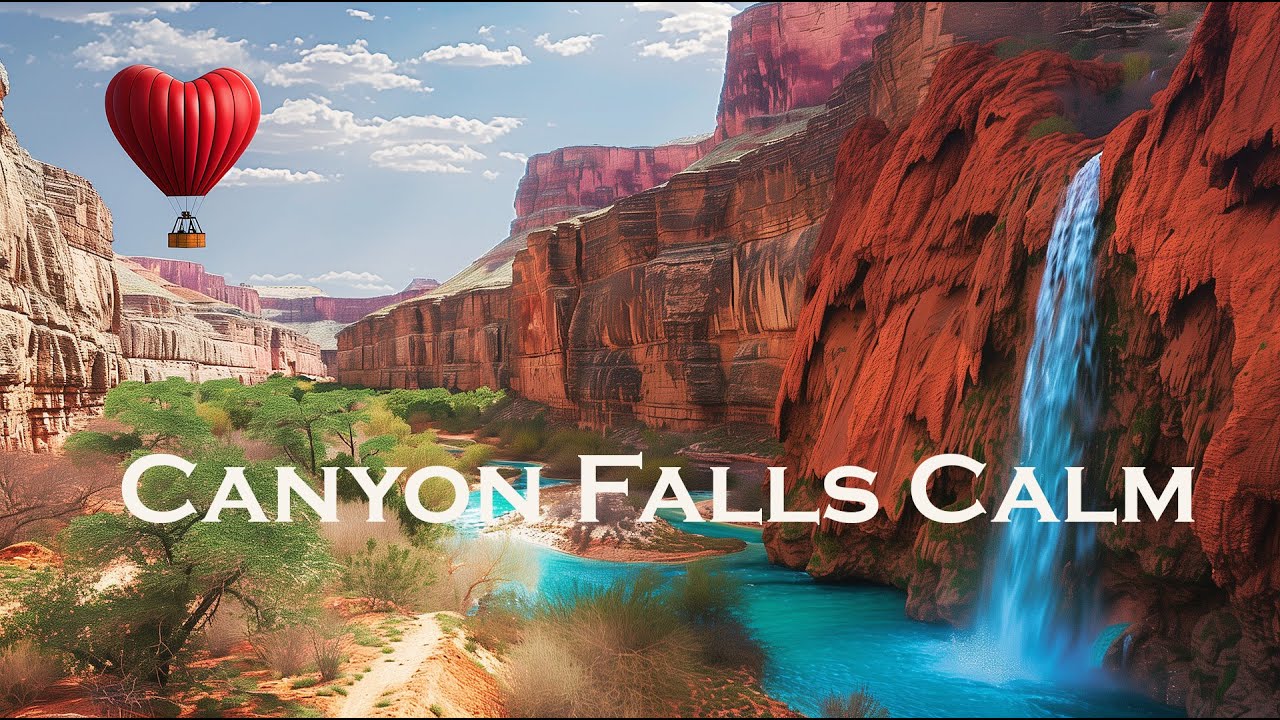 Valentine’s Drift over the Canyon Falls — Relaxing Folk Ambient