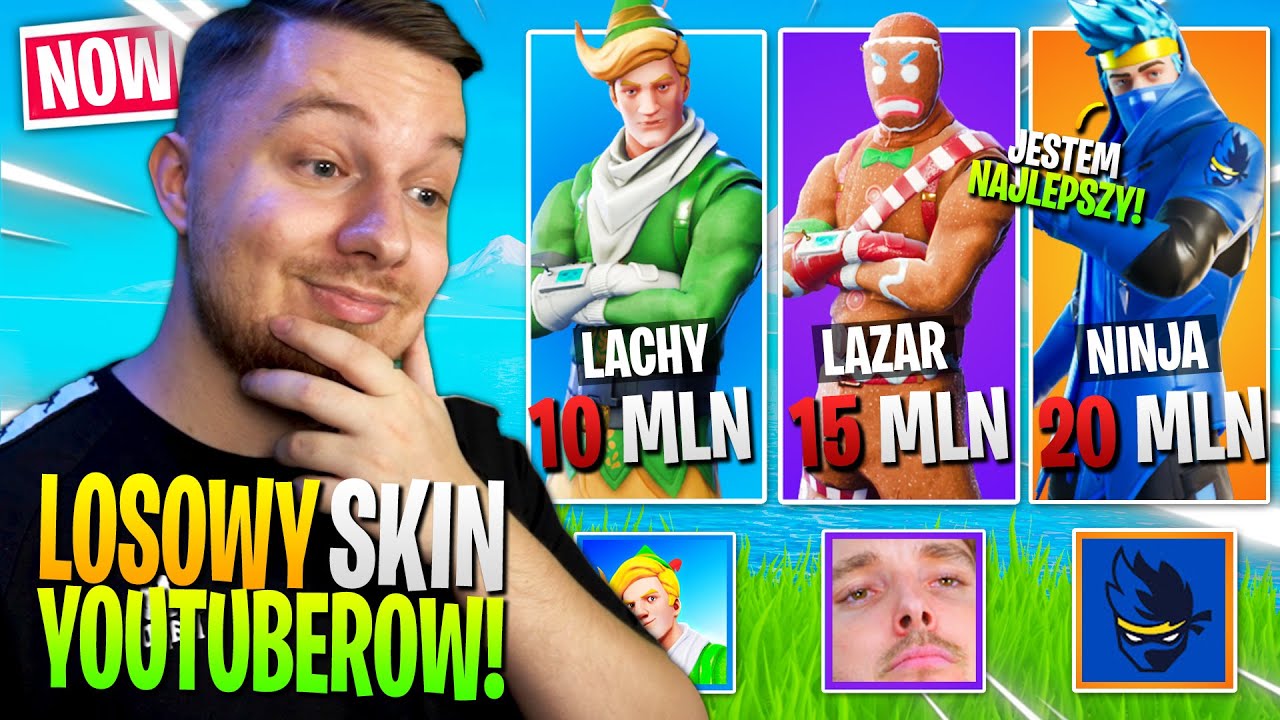 Losowy YOUTUBER challenge w Fortnite ... (suby = SKILL?)